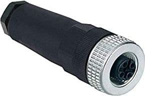 Anslutning M12 5P rak typ D hon