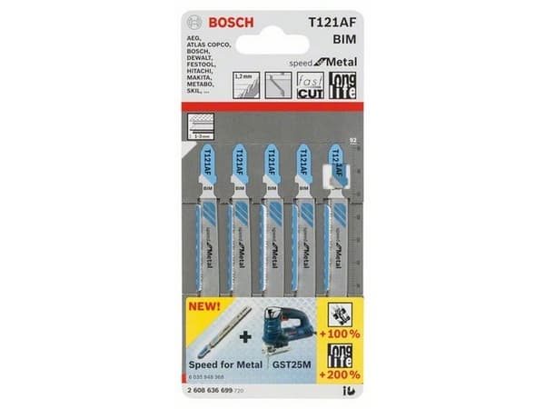 BOSCH T121AF 5kpl BIMETAL sahanterä