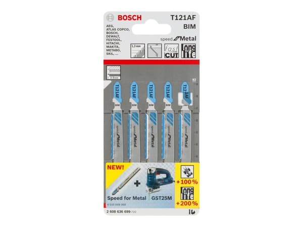 BOSCH T121AF 5kpl BIMETAL sahanterä
