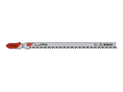 Bosch-tarvikkeet 2608667447 Stiksavsklinge T 302 H Clean for PVC 3 stk 3 stk