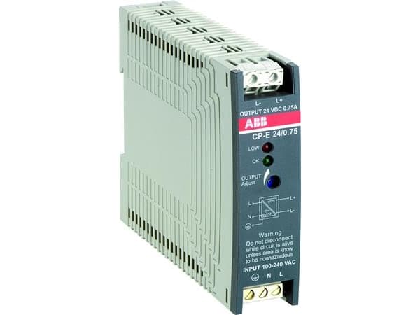 ABB CP-E 24/0.75, inomhus, 100 - 240 V, 47 / 63 hz, 18 W, 24 V, 0,75 A