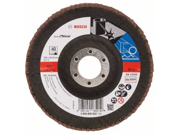 Bosch Tillbehör 2608606922 Lamelslibeskive Diameter 125 mm Diameter indv. 22.23 mm N/A 1 stk