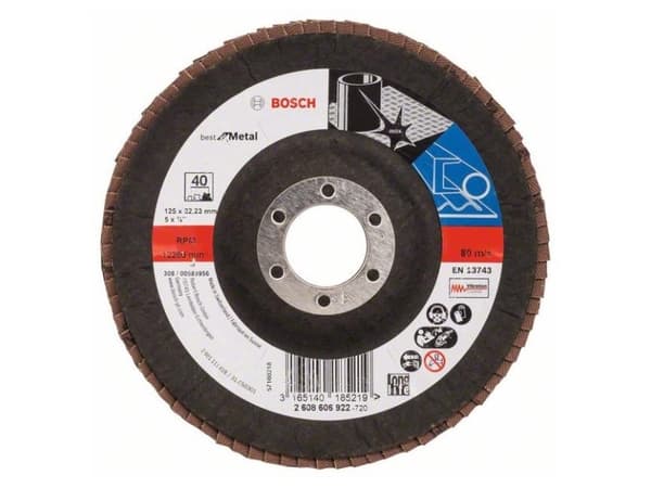 Bosch Tillbehör 2608606922 Lamelslibeskive Diameter 125 mm Diameter indv. 22.23 mm N/A 1 stk