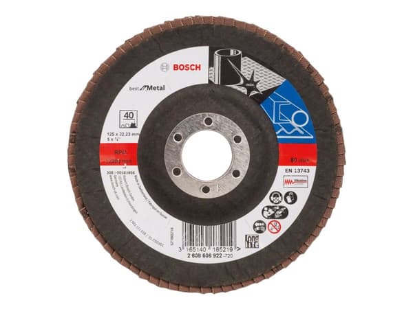 Bosch LAMELSLIBESKIVE B:MT Ø125X22MM K40 SKRÅ
