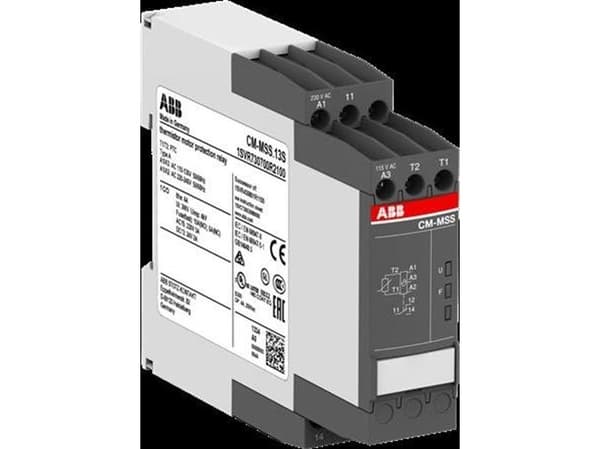 ABB termistorirele, jossa 1 mittauspiiri, automaattinen nollaus, 1 CO, ohjausjännite 110-130V AC / 220-240V AC