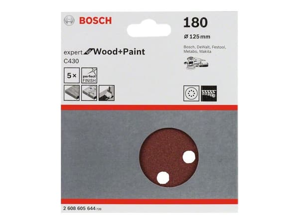 Bosch 2 608 605 644 Sliptillbehör 5 styck Sandpapper
