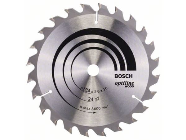 Bosch RUNDSAVKLINGE OPTILINE 184X2,6X16MM 24T