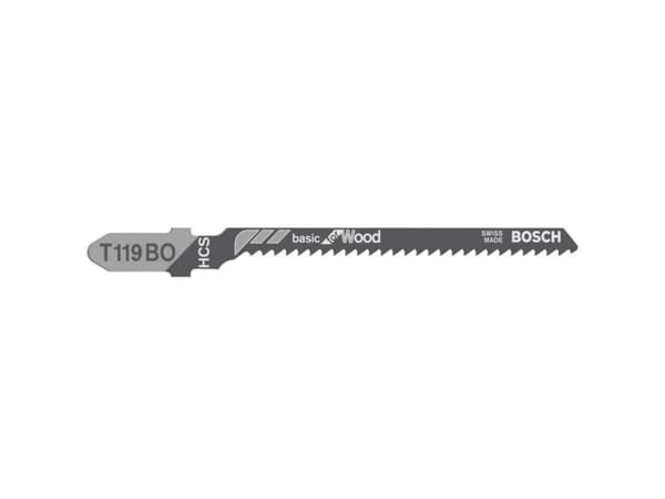 Bosch-tarvikkeet 2608630310 Stiksavsklinge T 119 BO Basic for Wood 5 stk 5 stk