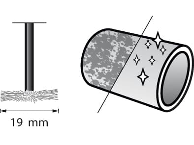 Dremel 530 - Kabelhjulbørste - 2 deler - 19 mm - lengde: 44 mm - bredde: 19 mm - for Dremel 200, 3000, 4000, 42XX, 4300, 7700, 8100, 82XX; Lite 7760;