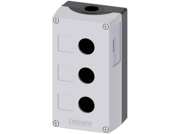 Siemens 3SU1853-0AA00-0AB1 Tyhjä kotelo 3 asennuspistettä, Maahan kiinnitettäväksi (L x S x K) 158,4 x 85 x 64 mm Harmaa 1 kpl