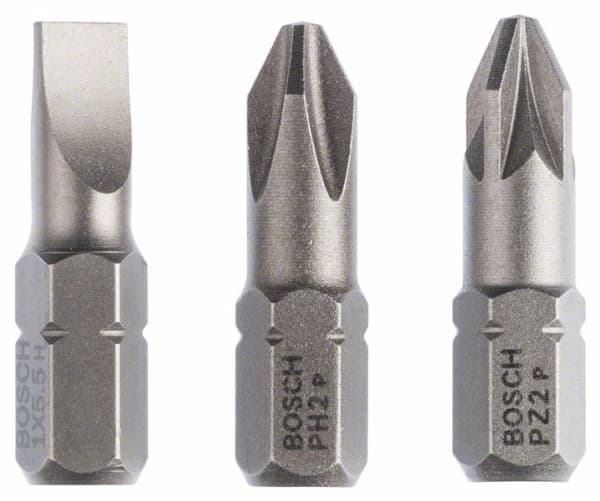 Bosch Accessories 2607001766 Bitsæt PH 2, PZ 2 ekstra hård D 6.3 3 stk