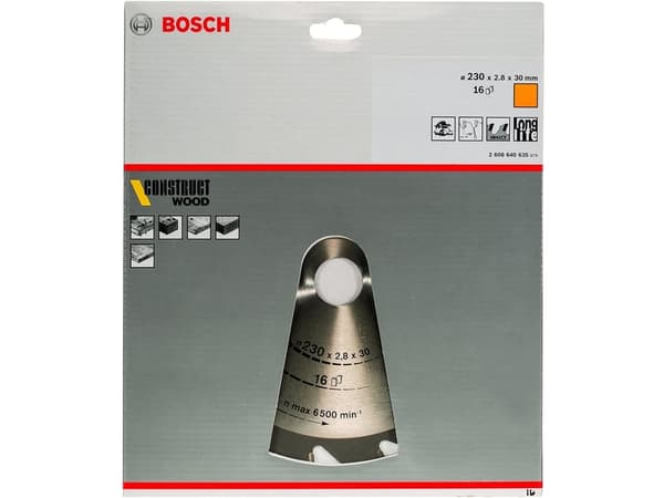 Bosch RUNDSAVKLINGE CONSTRUCT 230X2,8X30MM 16T 16T