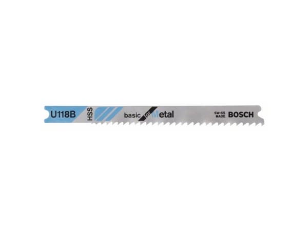 Bosch-tarvikkeet 2608631771 Stiksavsklinge U 118 B Basic metallille 3 stk 3 stk
