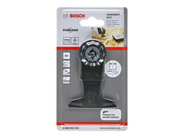 Bosch AII 65 BSPC - Nedsenket sagblad - for løvtre - 5 deler - Starlock - bredde: 65 mm