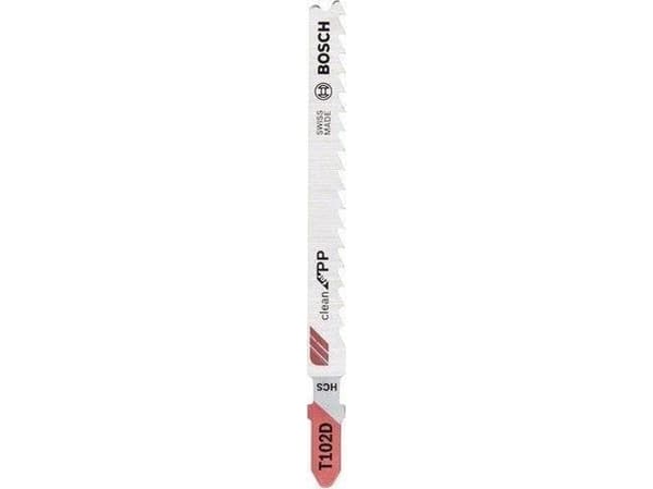 Bosch clean for PP T 102 D - Sticksågblad - för polypropylen (PP), polyetylen (PE) - 3 delar - längd: 100 mm