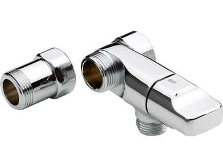 ORAS Krominen sulkuventtiili pesu- tai astianpesukoneelle. 3/4" liitäntä ja 1/2" ulostulo.