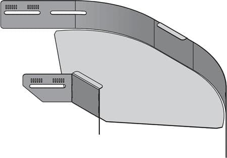 Justerbar hjørne flad 60Hx300x1mm FZS