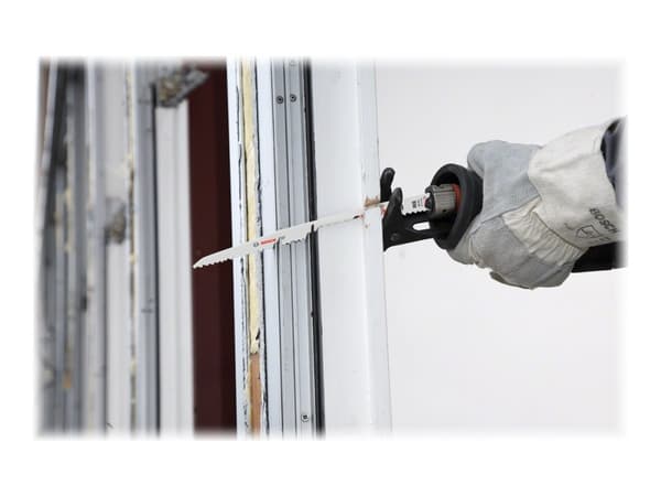 Bosch S 1111 DF, Puukkosahanterä, Lastulevy, Lasikuituvahvisteinen muovi, Profiili, Puu, Kaksoismetalli, Harmaa, 4,3 mm, 22,5 cm
