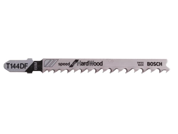 Bosch Speed for Hard Wood T 144 DF - Sågblad - för mjuka träslag, lövträ, laminerade paneler - 5 delar - längd: 100 mm