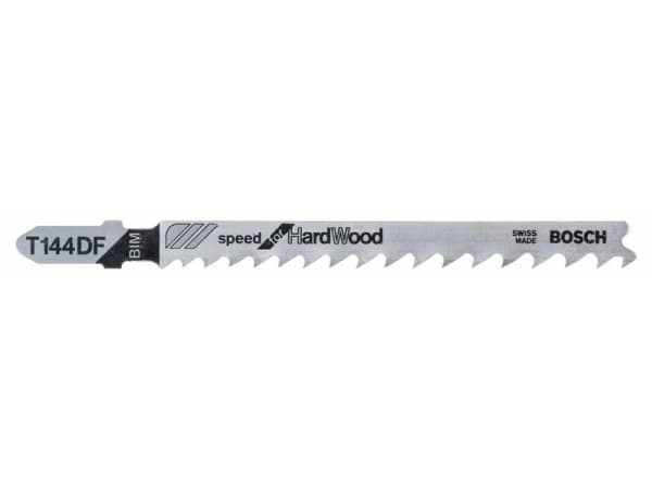 Bosch Speed for Hard Wood T 144 DF - Sågblad - för mjuka träslag, lövträ, laminerade paneler - 5 delar - längd: 100 mm