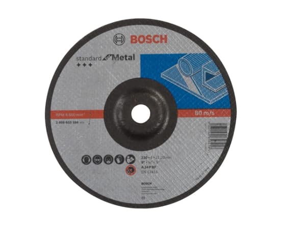 Bosch Standard for Metal A 24 P BF - Slipskiva - för metallrör, icke-järnhaltig metall, stål, gjutjärn, profiler - 230 mm