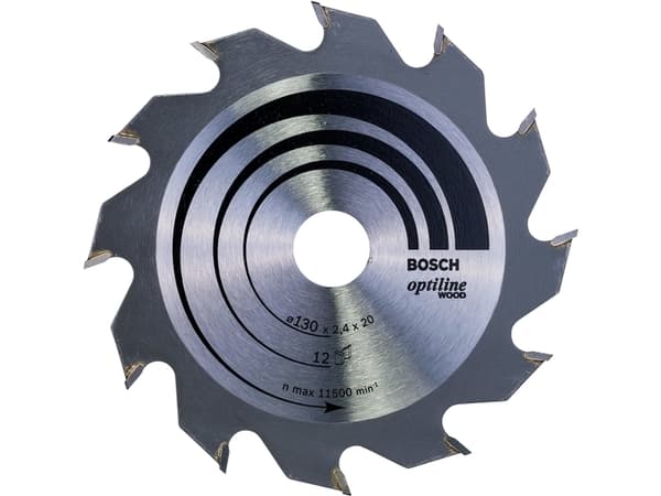 Bosch RUNDSAVKL OPTILINE Ø130X2,4X20/16MM 12T