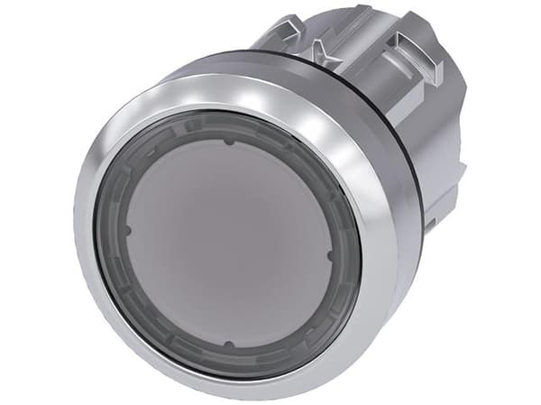 Siemens 3SU1051-0AB70-0AA0 Belyst tryckknapp Platt, frontring metall, högglansig klar 1 st