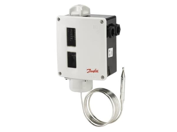 Danfoss RT101 - Termostat, 25-90 gr, Max, SPDT, Fjernføler, 2000 mm, IP54