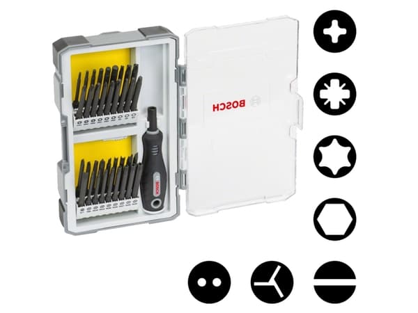 Bosch Extra Hard - Spissett for skrutrekker - 37 deler - lengde: 75 mm