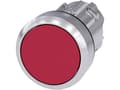 Pikkukuva 3 / 5: Siemens 3SU10500AB200AA0 3SU1050-0AB20-0AA0 Painike Eturengas metallia, kiiltävä, ohjauspainike tasainen Punainen 1 kpl