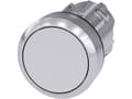 Pikkukuva 2 / 5: Siemens 3SU1050-0AB60-0AA0 Painike Eturengas metallia, kiiltävä, säätönuppi tasainen Valkoinen 1 kpl