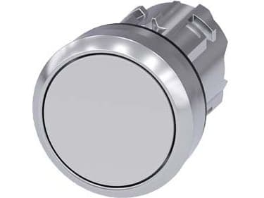 Siemens 3SU1050-0AB60-0AA0 Painike Eturengas metallia, kiiltävä, säätönuppi tasainen Valkoinen 1 kpl