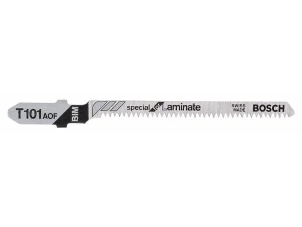 Bosch special for Laminate T 101 AOF - Stikksagblad - for laminat, paneler, høytrykkslaminat (HPL) - 3 deler - T-skaft - lengde: 83 mm