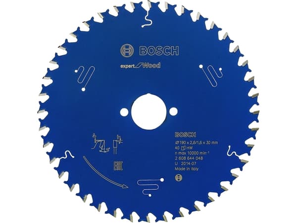 Bosch RUNDSAVKLINGE 190X30X2,6MM 40T EXP WOOD