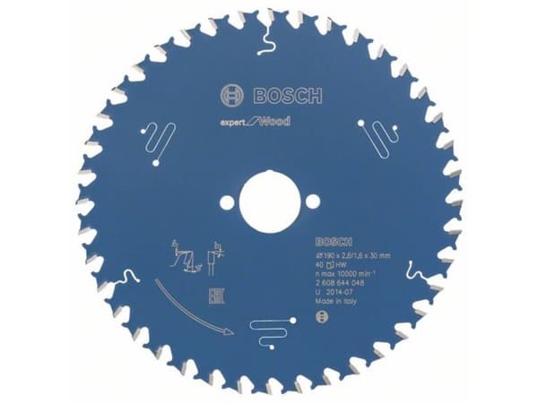 Bosch RUNDSAVKLINGE 190X30X2,6MM 40T EXP WOOD