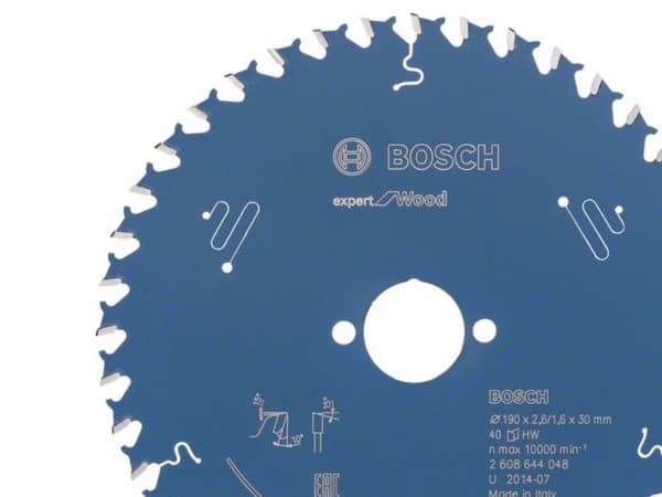 Bosch RUNDSAVKLINGE 190X30X2,6MM 40T EXP WOOD