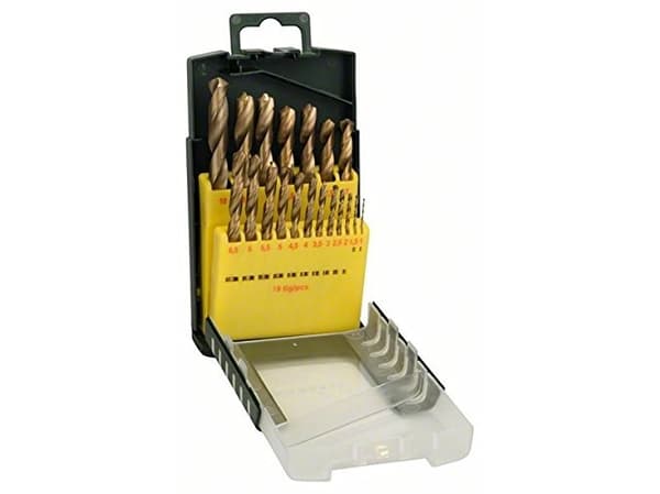 Bosch HSS-TiN - Borsett - for metall - 19 deler - 1-10 mm