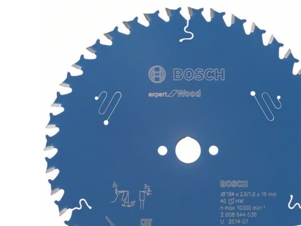Bosch RUNDSAVKLINGE 184X16X2,6MM 40T EXP WOOD