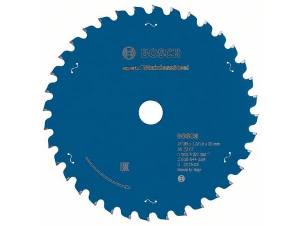 Bosch Accessories Expert for Stainless Steel 2608644289 Rundsavblad 185 x 20 x 1.6 mm Antal tænder (per tomme): 36 1 stk