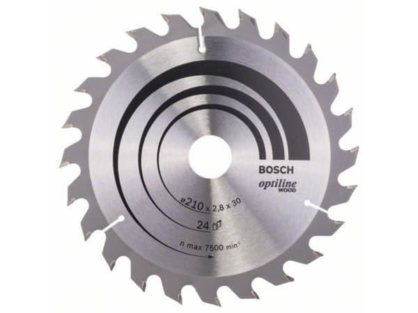 Bosch Accessories Optiline 2608640621 Blad til rundsav i hårdtmetal 210 x 30 x 2.8 mm Antal tænder (per tomme): 24 1 stk