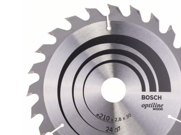 Bosch Accessories Optiline 2608640621 Blad til rundsav i hårdtmetal 210 x 30 x 2.8 mm Antal tænder (per tomme): 24 1 stk