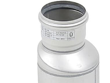 Blücher exec.overg.110-160mm - m.O-ring. AISI 316L.Syrefast stål