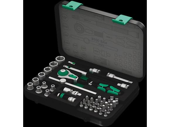 Wera 05003535001, Støpselsett, 1/4", Imperisk, 1 hoder, 1/2,1/4,3/16,3/8,5/16,7/16,7/32,9/16,9/32,11/32", T10, T15, T20, T25, T30, T40, T8, T9