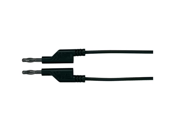 VOLTCRAFT MS5/SW Prøveledning Lamelstik 4 mm Lamelstik 4 mm 5.00 m Sort 1 stk