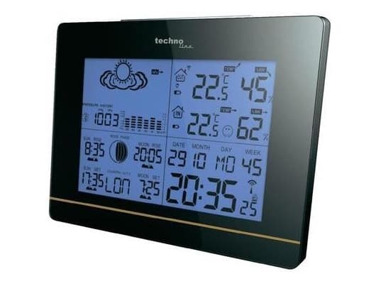 Technoline WS 6750, Digitaalinen herätyskello, Musta, Päivämäärä, Lämpötila, Aika, AA Mignon LR06, AAA Micro LR03, 171 mm, 123 mm