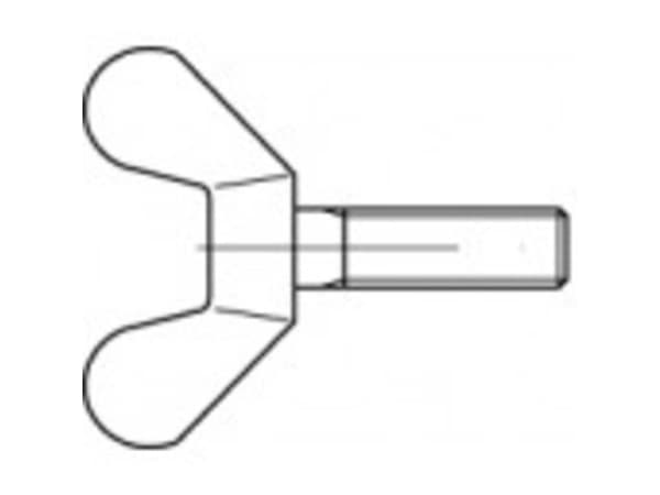 TOOLCRAFT 106367 Vingeskrue M10 25 mm DIN 316 Formbar Galvaniseret 50 stk