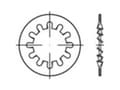 Miniatyrbild 3 av 4: TOOLCRAFT 138336 Skärrade låsbrickor Inre diameter: 6,4 mm DIN 6797 Fjäderstål 500 st