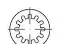 Miniatyrbild 1 av 4: TOOLCRAFT 138336 Skärrade låsbrickor Inre diameter: 6,4 mm DIN 6797 Fjäderstål 500 st