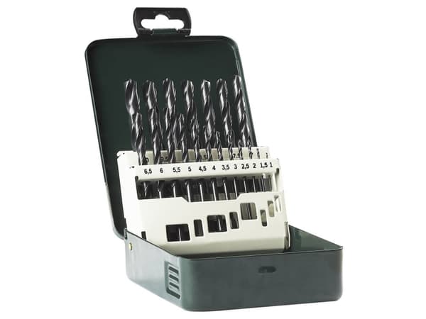 Bosch Tillbehör 2609255032 HSS Metallspiralborrset med 19 delar Rullsats DIN 338 Cylinderskaft 1 sats