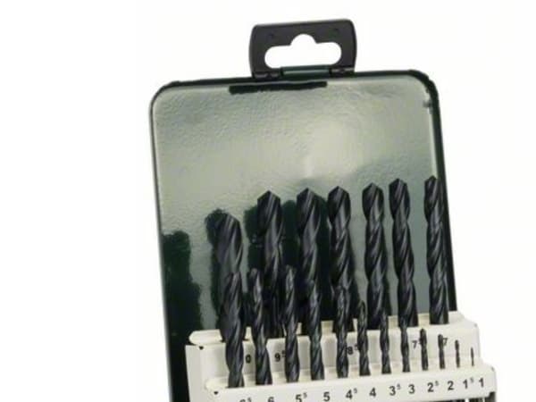 Bosch Tillbehör 2609255032 HSS Metallspiralborrset med 19 delar Rullsats DIN 338 Cylinderskaft 1 sats